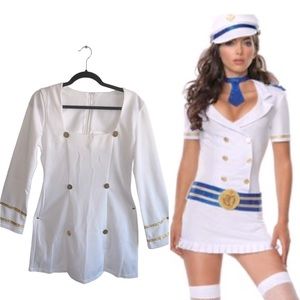 COSTUME | Sexy Sailor Gal Dress White Gold detail Size M-L